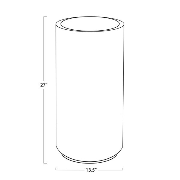 Eli Wood Side Table (Tall) Line Drawing